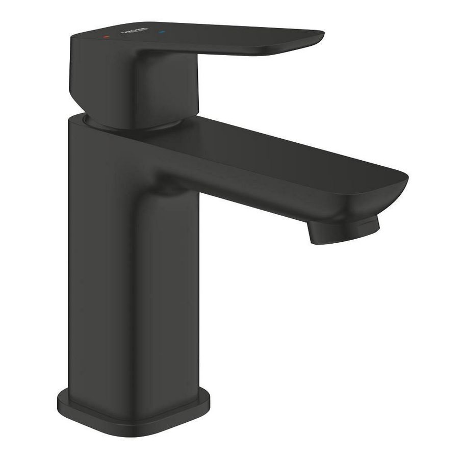 Wastafelmengkraan Es Push-Open, Matte Black Cubeo (Prof)