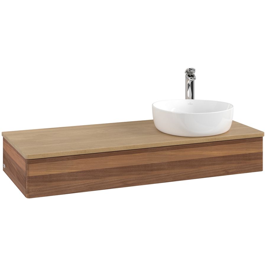 Wastafelonderkast Antao 1200x190x500mm Warm Walnut L12051HM