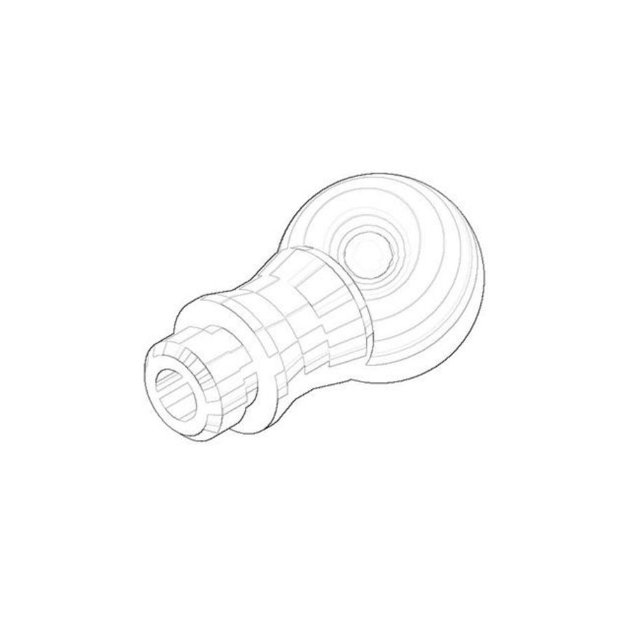 Greep 15x15x28mm Platina gebors.