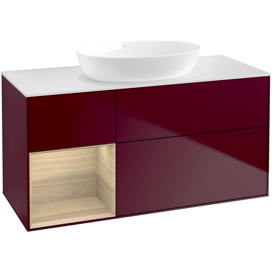 Wastafelonderkast Finion 1200x603x501mm Peony Matt Lacquer GA61PCHB