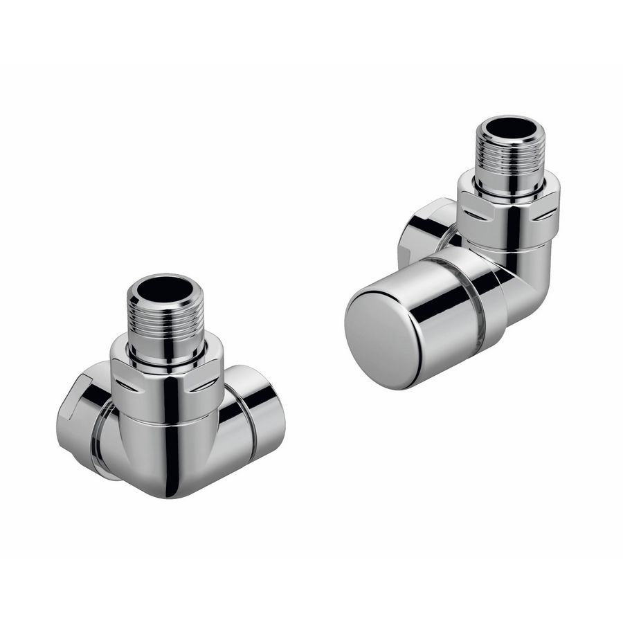 Kranenset type E set dubbel haaks kraan rechts verchroomd