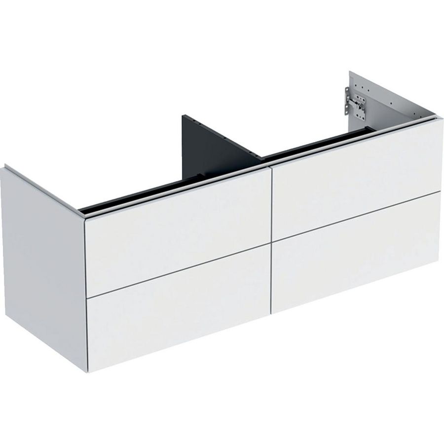 Wastafelonderkast 4x la 135cm mat wit ONE