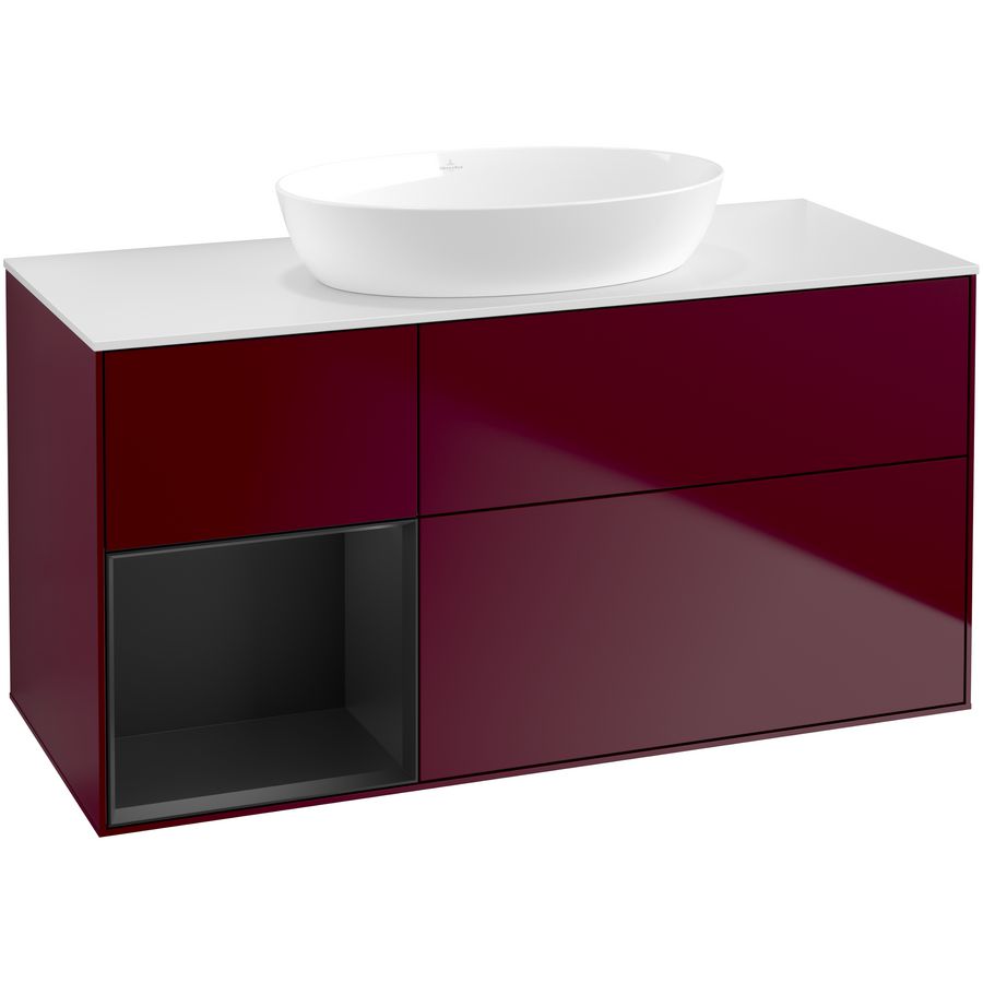 Wastafelonderkast Finion 1200x603x501mm Peony Matt Lacquer GA61PDHB