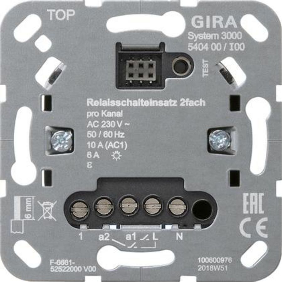 S3000 relais-schakelb.el. 2-voudig Basiselement
