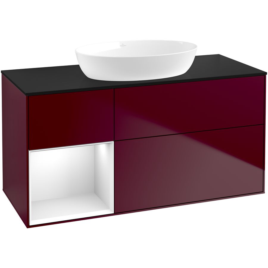 Wastafelonderkast Finion 1200x603x501mm Peony Matt Lacquer GA62GFHB