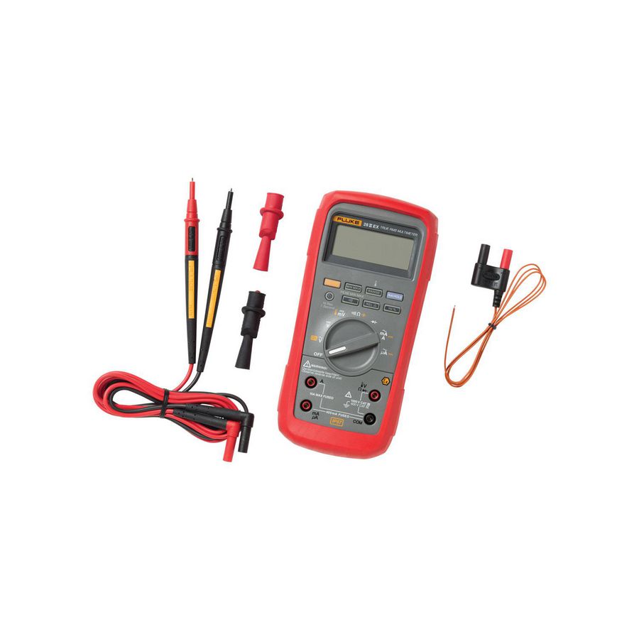 TRMS EX multimeter met meetsnoeren en klemmen