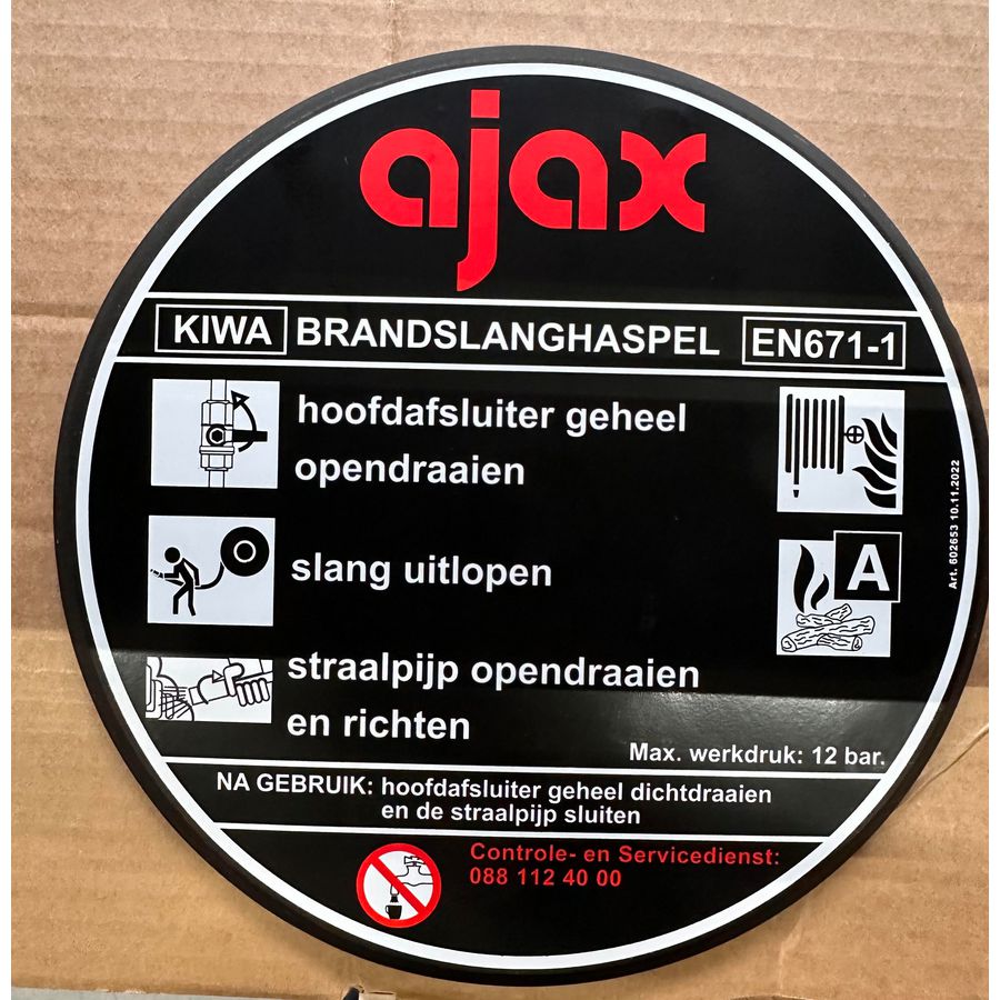 Haspelsluitplaat M2 ajax kiwa