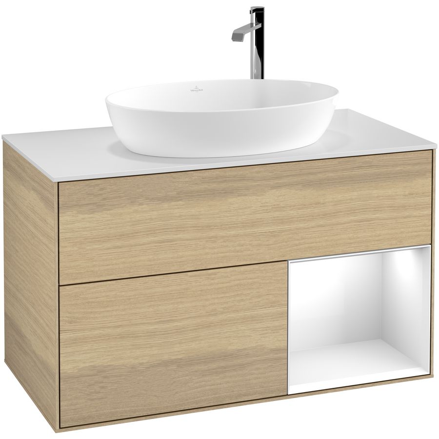 Wastafelonderkast Finion 1000x603x501mm Oak Veneer G901GFPC