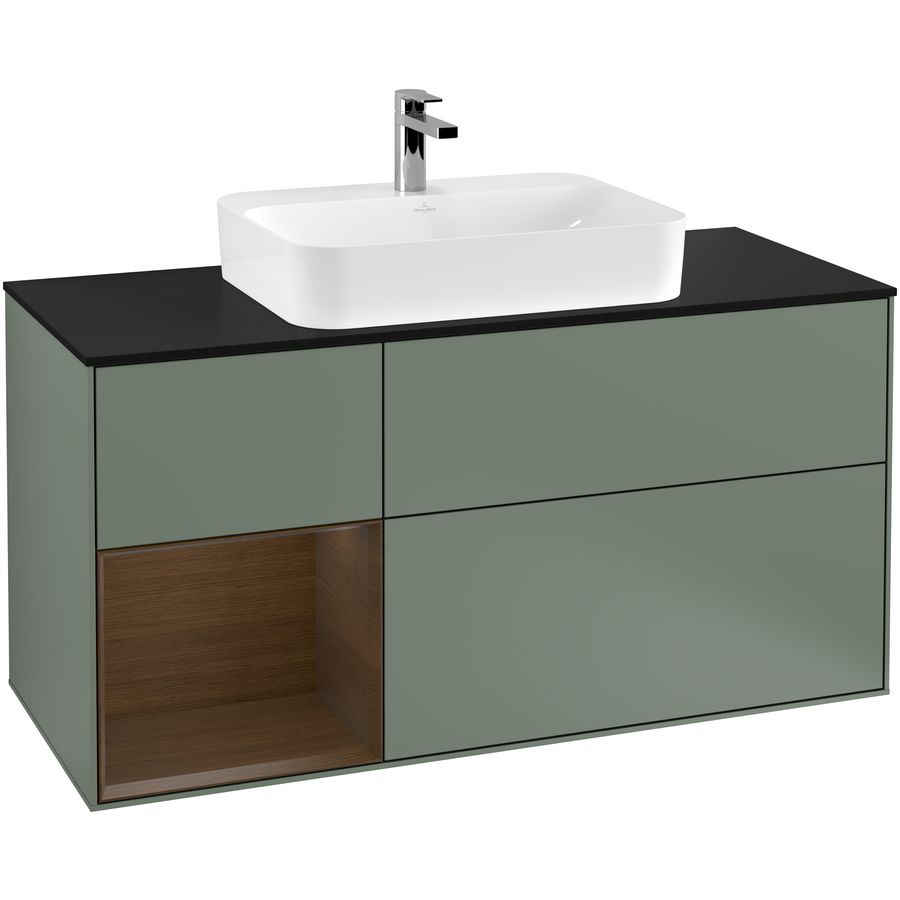 Wastafelonderkast Finion 1200x603x501mm Olive Matt Lacquer G412GNGM