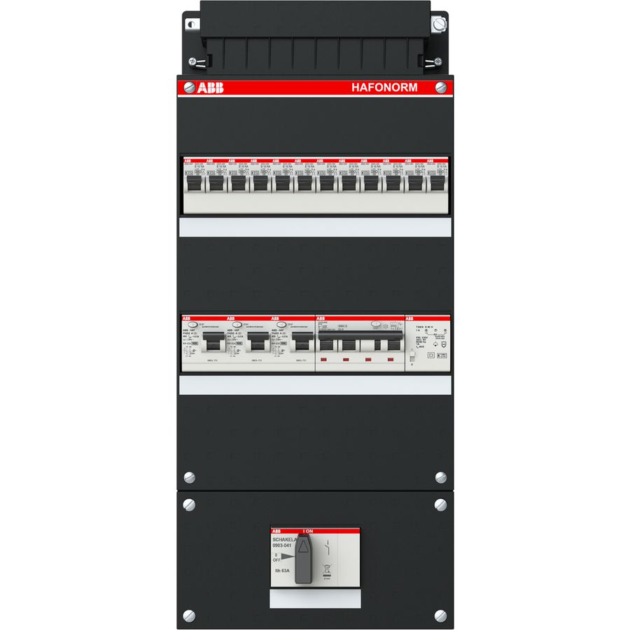 Groepenkast 12 groepen achter 3x 30mA 3-fase 1SPF006907F1769