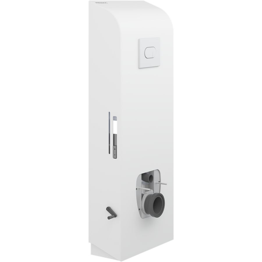Toiletsysteem vloer plaat handm+zwengel SELECT TL3 wit