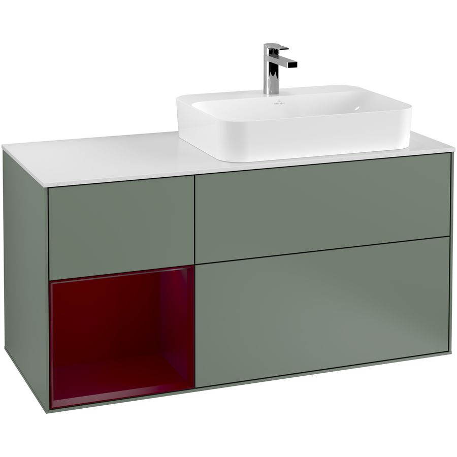 Wastafelonderkast Finion 1200x603x501mm Olive Matt Lacquer G391HBGM