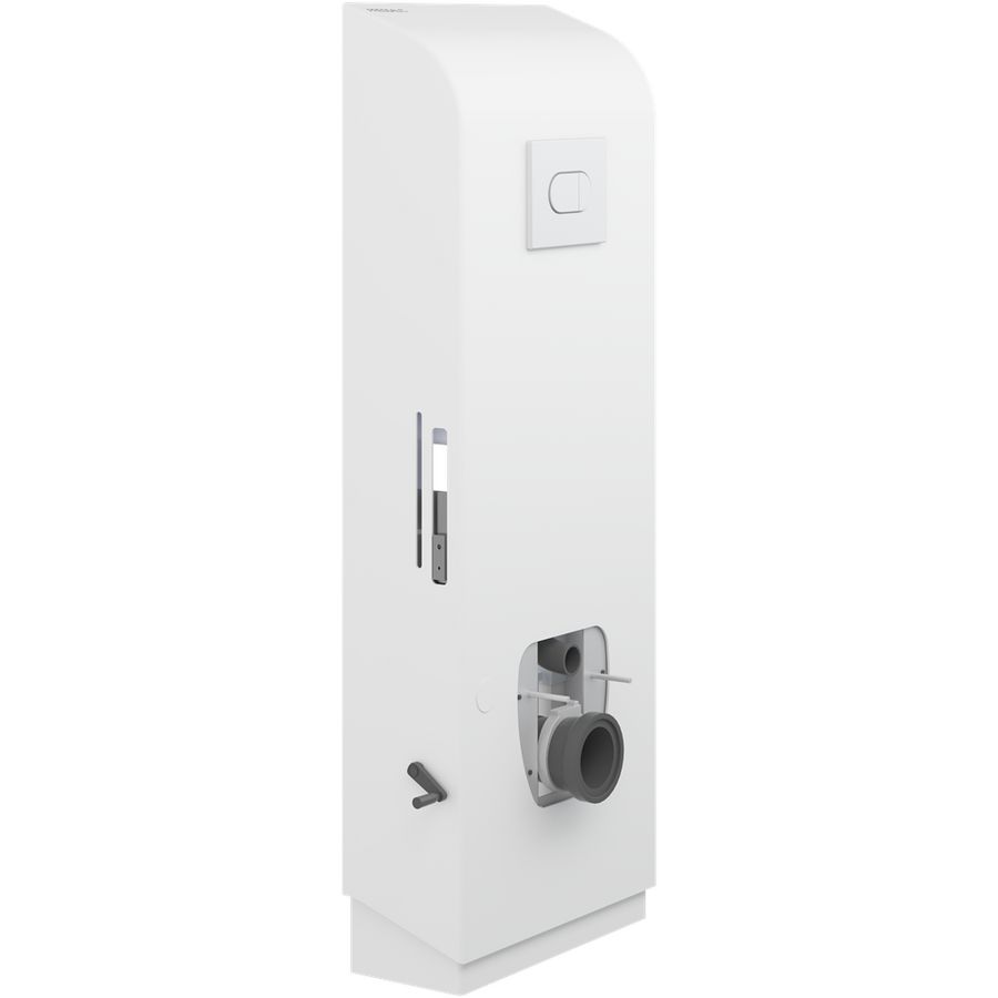 Toiletsteun vloer douche-wc handm+zwengel SELECT TL4 wit