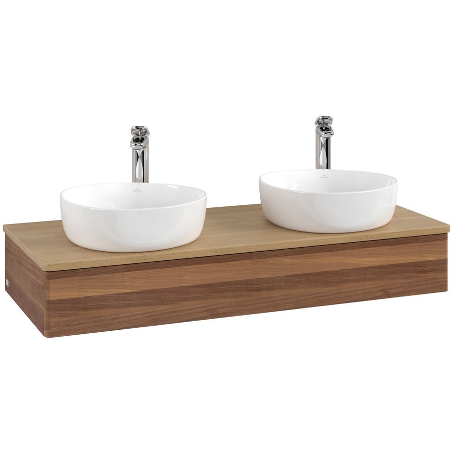 Wastafelonderkast Antao 1200x190x500mm Warm Walnut L13051HM