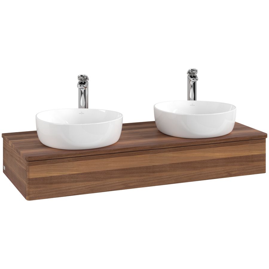 Wastafelonderkast Antao 1200x190x500mm Warm Walnut L13052HM