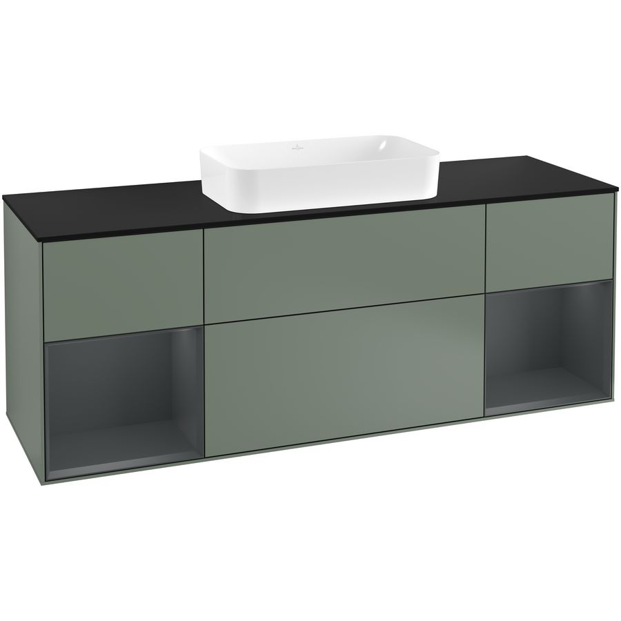 Wastafelonderkast Finion 1600x603x501mm Olive Matt Lacquer G332HGGM