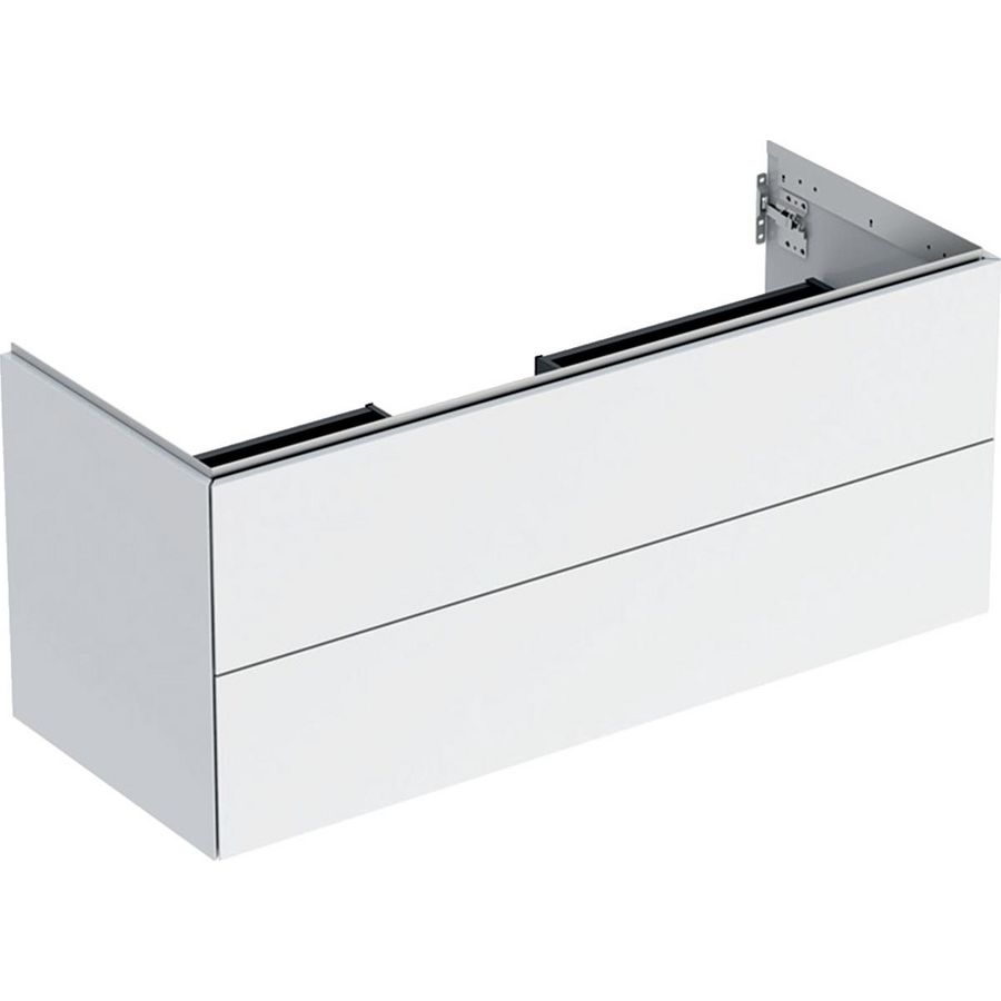 Wastafelonderkast 2x la 120cm wit hoogglans ONE