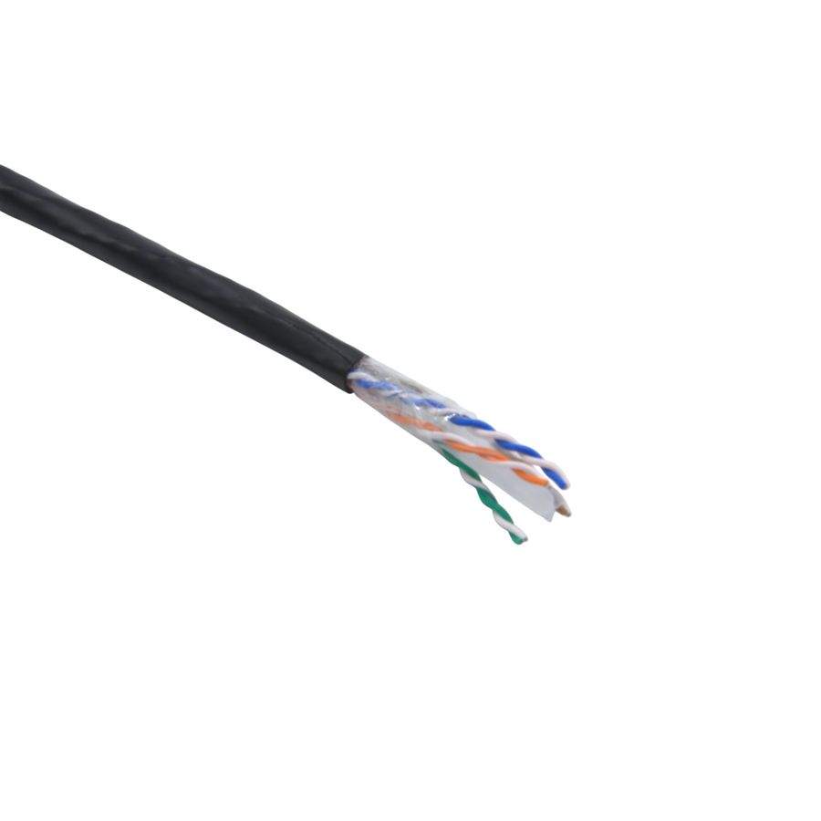 U/UTP CAT.6 SOLID OUTDOOR LDPE 24AWG 1.0M Black