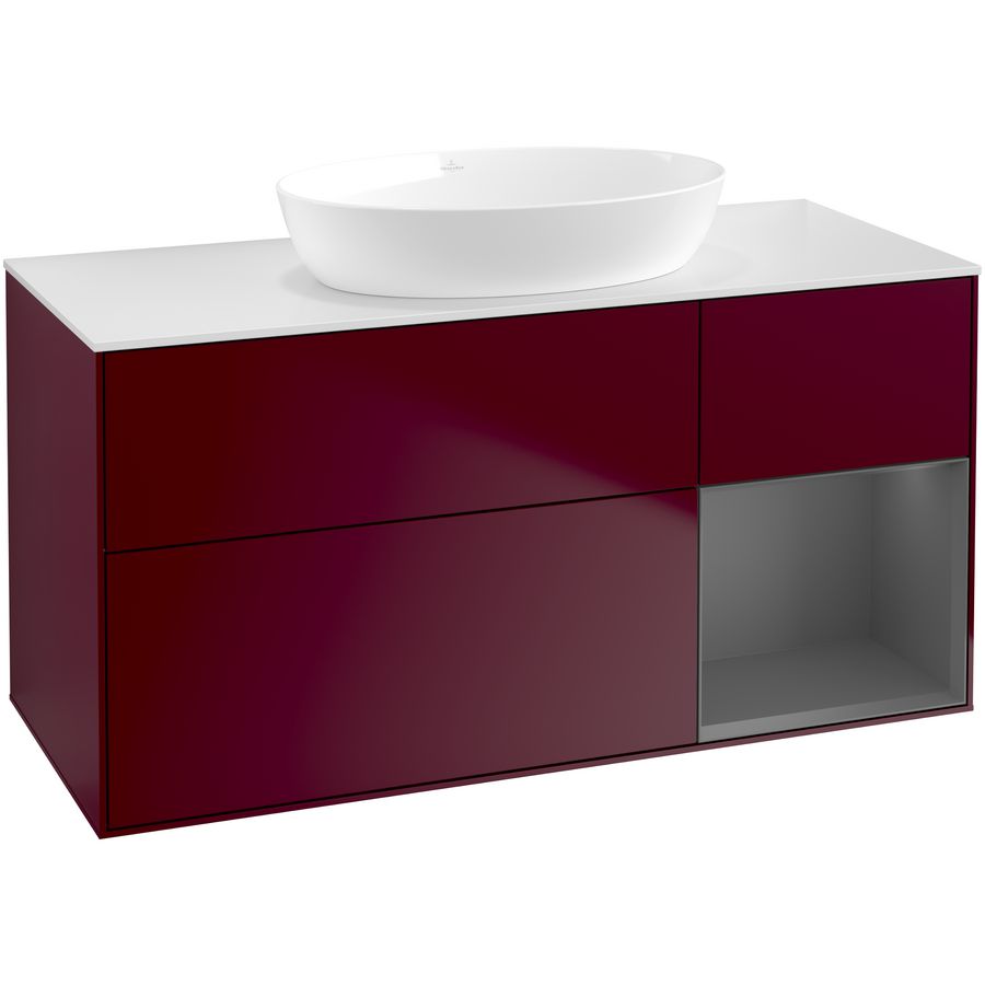Wastafelonderkast Finion 1200x603x501mm Peony Matt Lacquer GA71GKHB