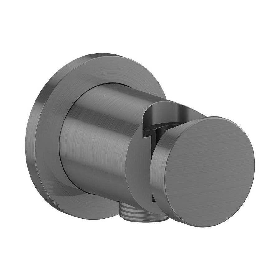 Wandhouder rond AXOR One Porter Brushed Black Chrome