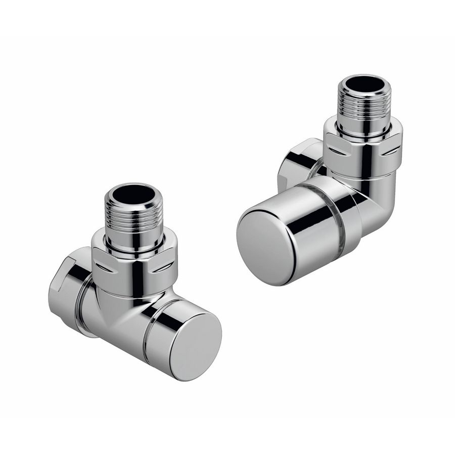 Kranenset type G set deco radiatorkraan rechts verchroomd