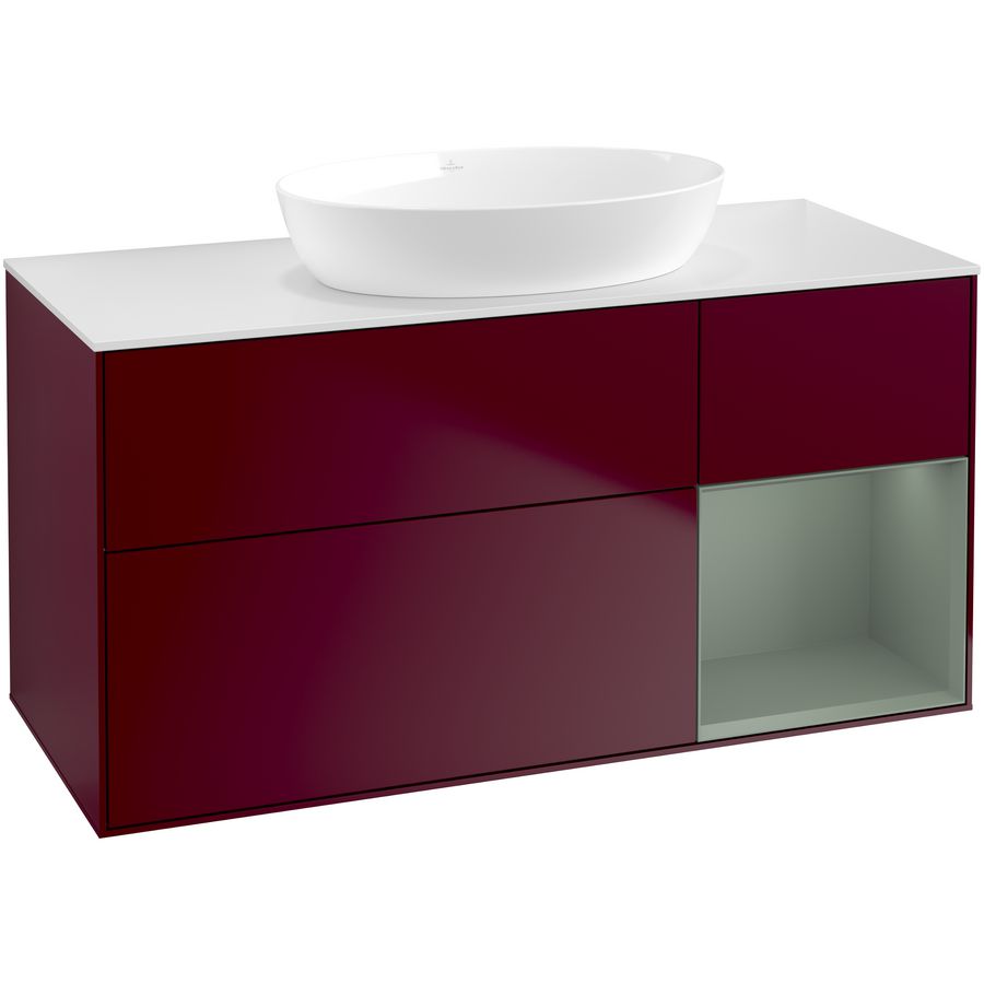 Wastafelonderkast Finion 1200x603x501mm Peony Matt Lacquer GA71GMHB