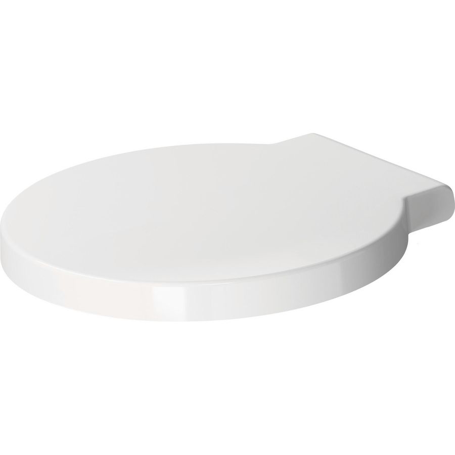 Starck 1 closetzitting m.deksel wit/scharnieren chroom
