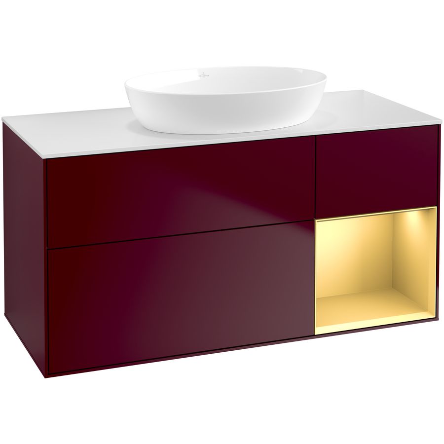 Wastafelonderkast Finion 1200x603x501mm Peony Matt Lacquer GA71HFHB