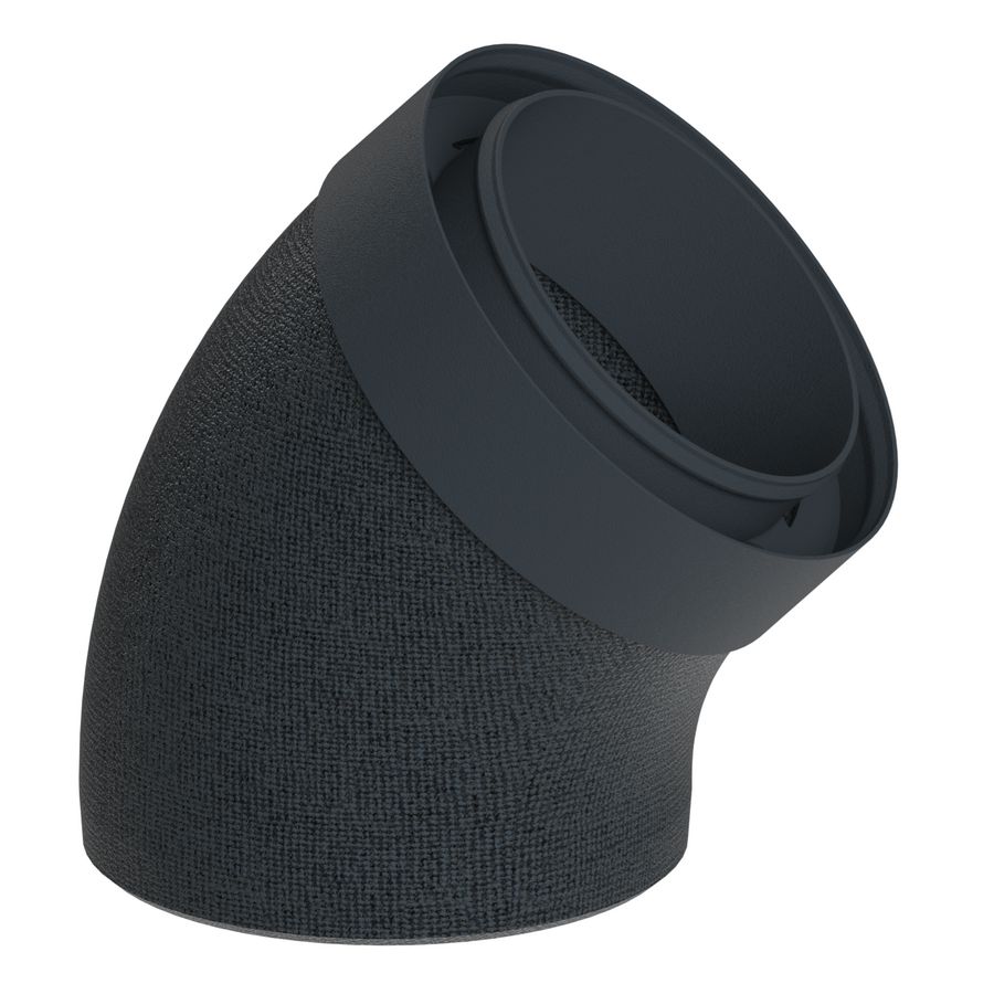 Bocht geisoleerd 45° DucoFlex Star met koppelstuk Ø160mm