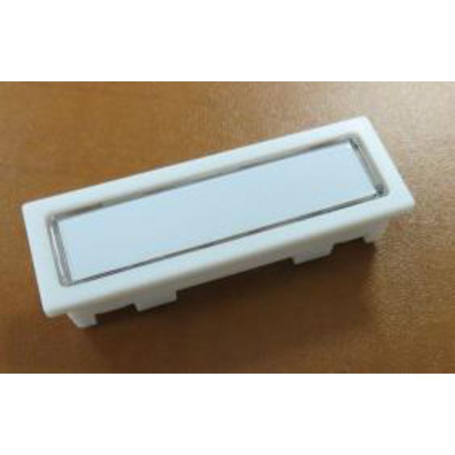 Witte beldrukknop met naamkaart houder