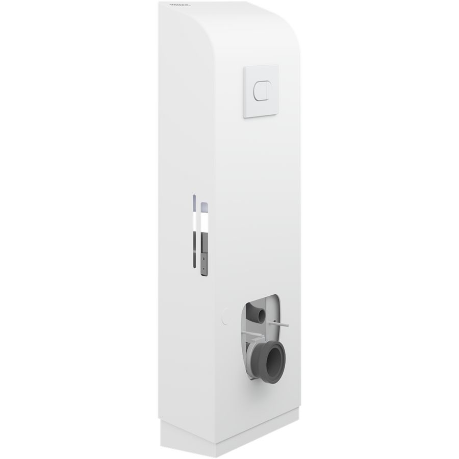 Toiletsteun wand plaat handm+zwengel SELECT TL3 wit