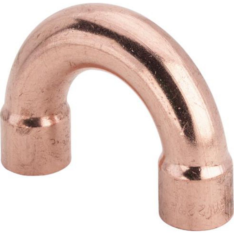 Bocht 180° 10mm koper/blank VVE=10