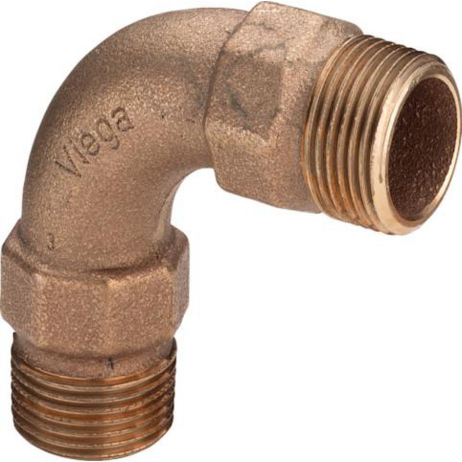 Draadbocht 90° brons 1.1/4"bu.xbu. met sleutelvlak 3003 VVE=20