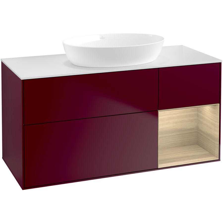 Wastafelonderkast Finion 1200x603x501mm Peony Matt Lacquer GA71PCHB