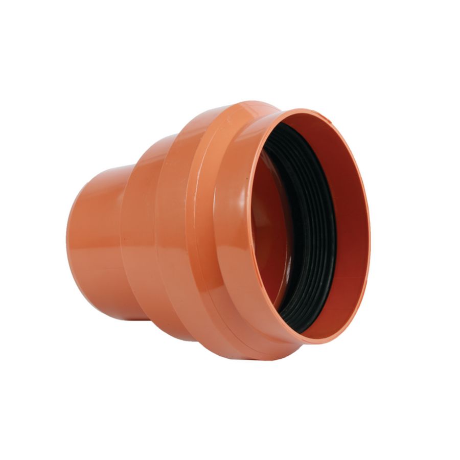 PVC manchet overgangstuk gres-spie 242x200mm SN4 bruin