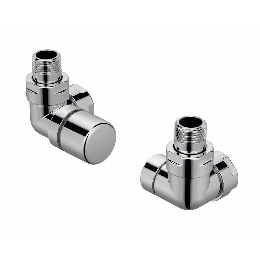 Kranenset type F set dubbel haaks kraan links verchroomd