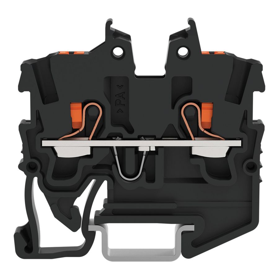 2-draads MINI-rijgklem Met Druk 1mm² zwart 2250-1205 VVE=100