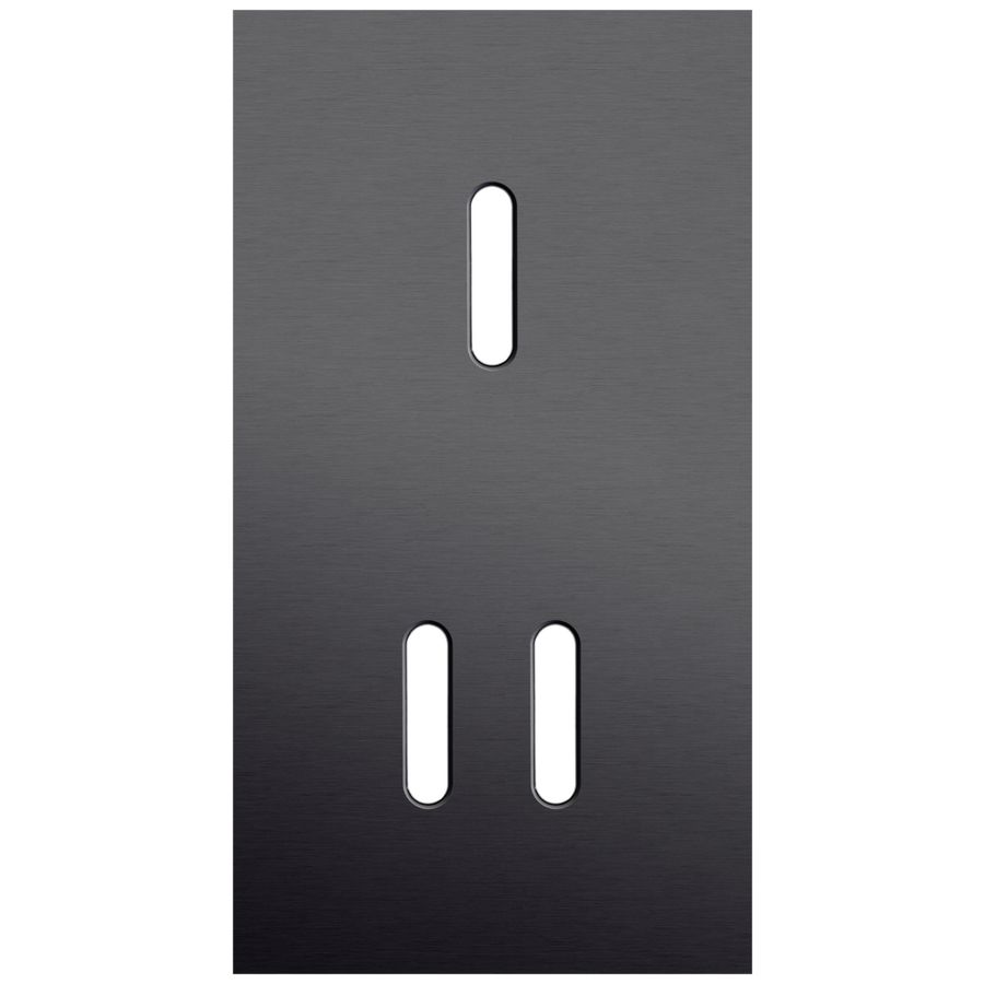 Tweevoudige afdekpl. verticaal 71mm centerafstand een enkelv
