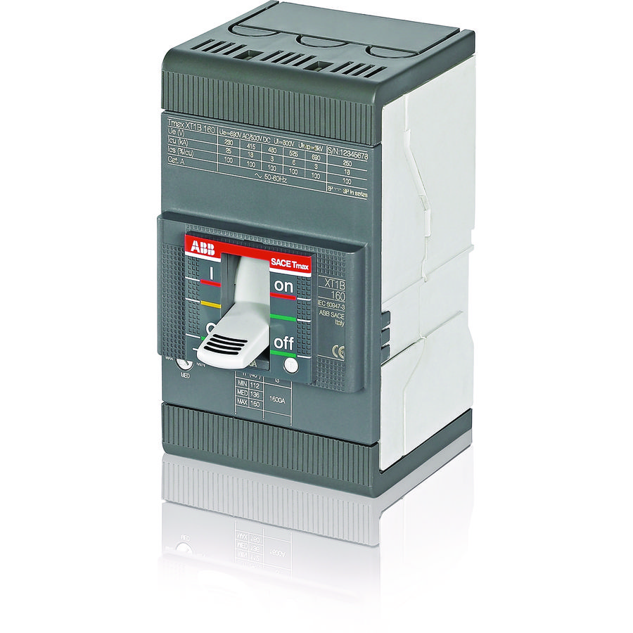 Vermogensschakelaar Tmax XT1B 160/R100 3P instelbare therma