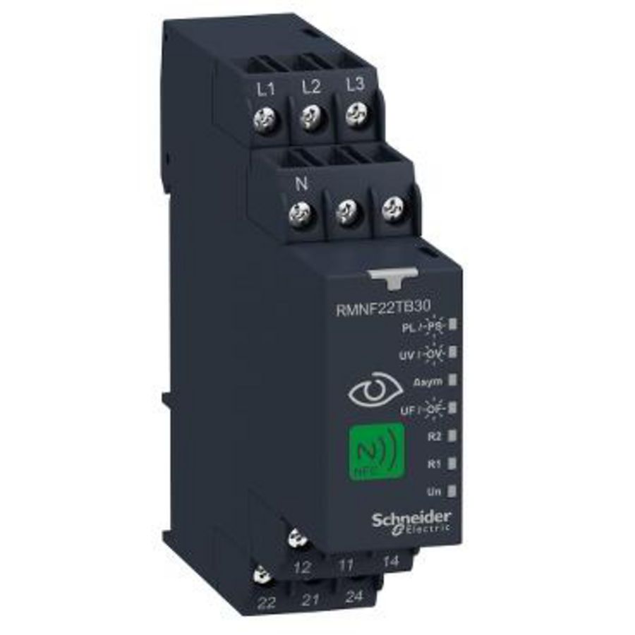 NFC 3-phase monitoring relay 8A 2CO multifunct. 208..480V AC