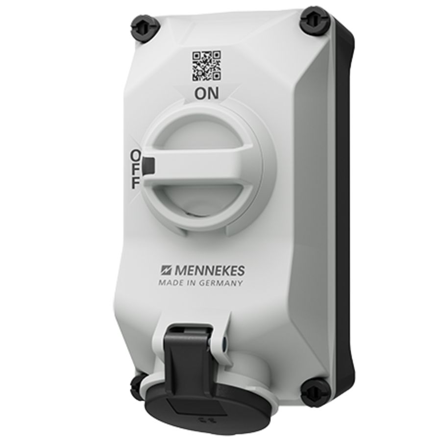 Wandcontactdoos 16A 4-polig  7H 500V IP44 DUO