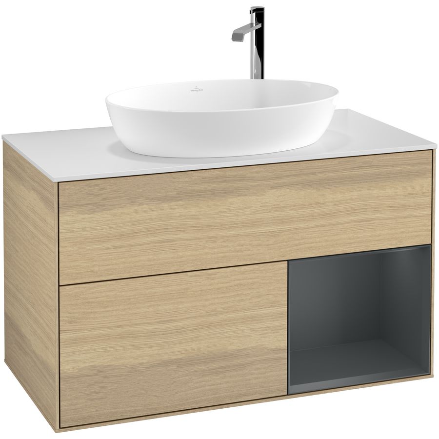 Wastafelonderkast Finion 1000x603x501mm Oak Veneer G901HGPC