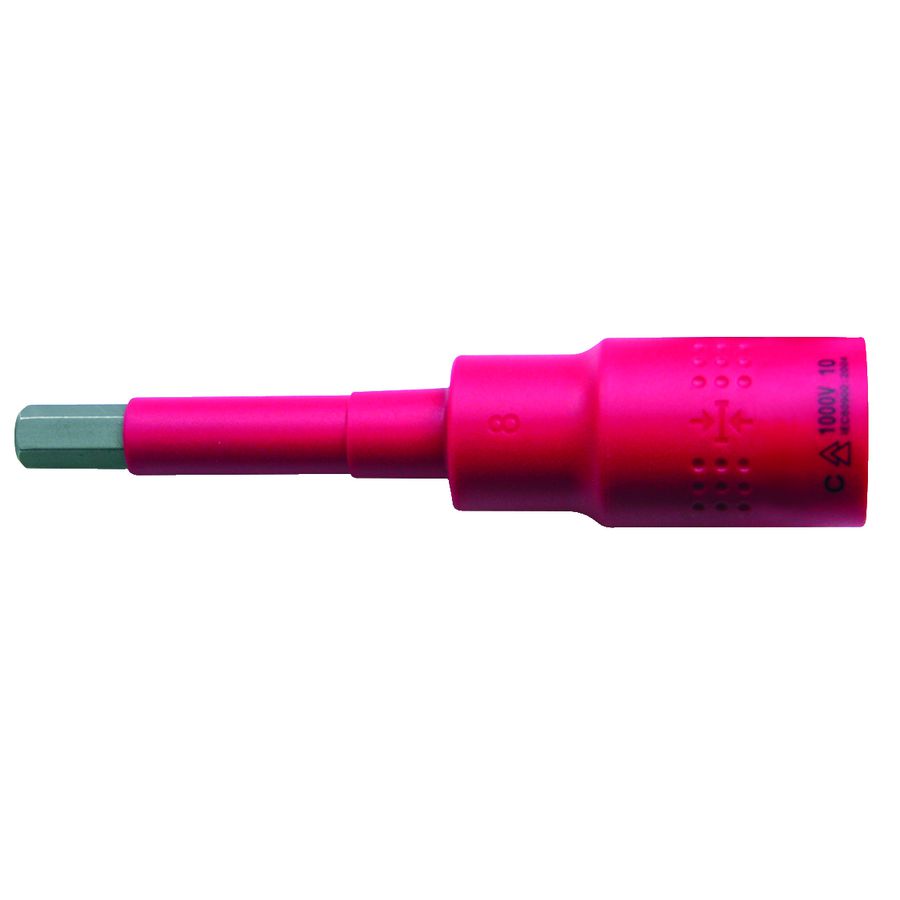 Inbusdop 1/2" aandrijfvierkant stift 4mm 1000V VDE