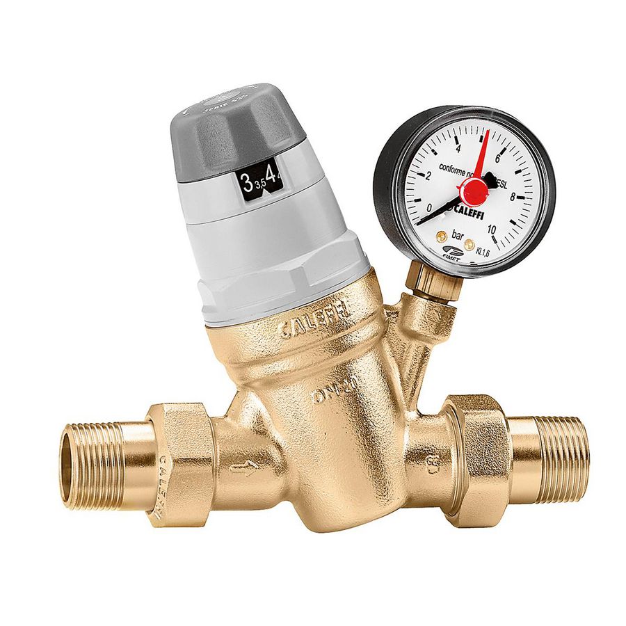Reduceerventiel monoblokpatroon met manometer 1/2" 25bar