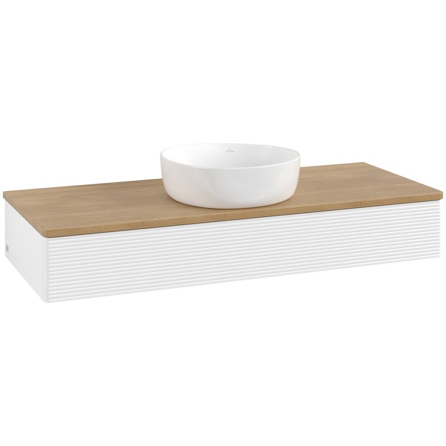 Wastafelonderkast Antao 1200x190x500mm White Matt Lacquer K10111MT