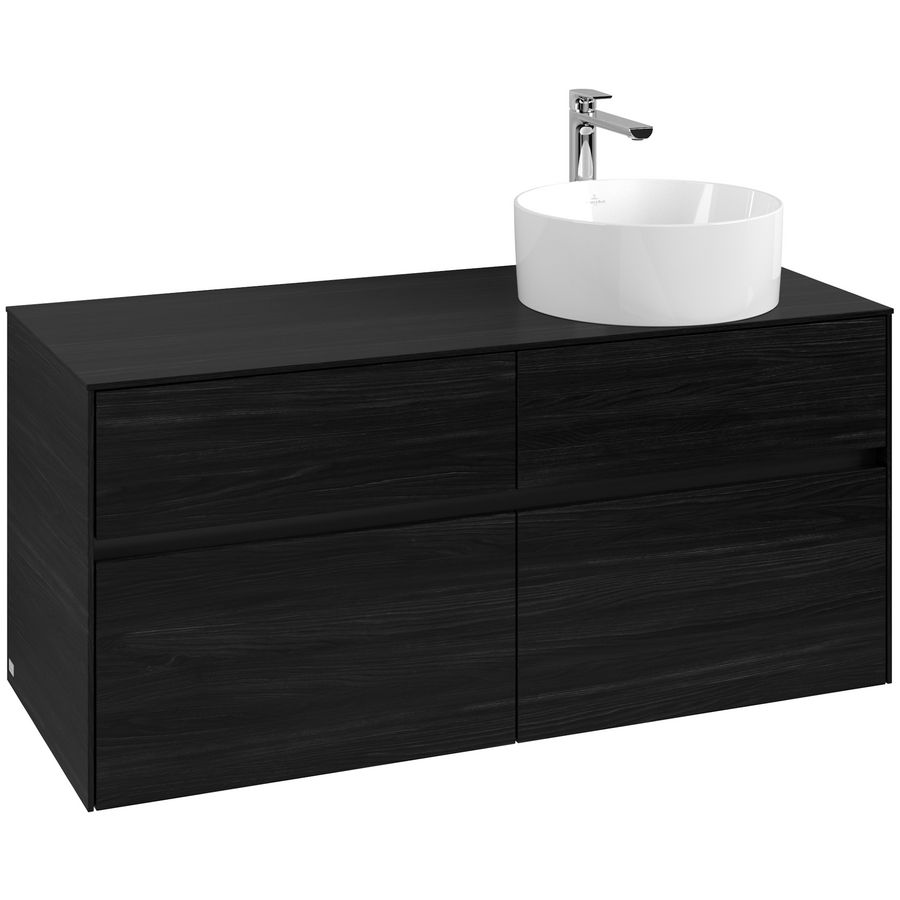 Wastafelonderkast Collaro 1200x548x500mm Black Oak C043B0AB