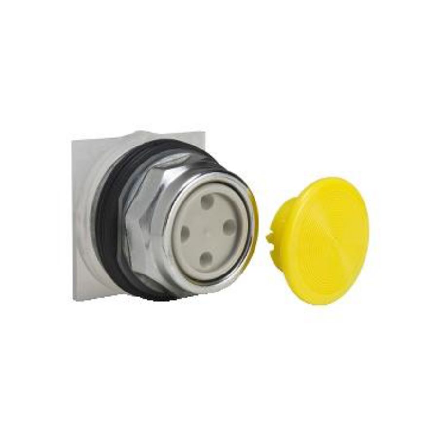 Vuistslagknop 35mm Klikbevestiging Metaal Geel Harmony 9001K