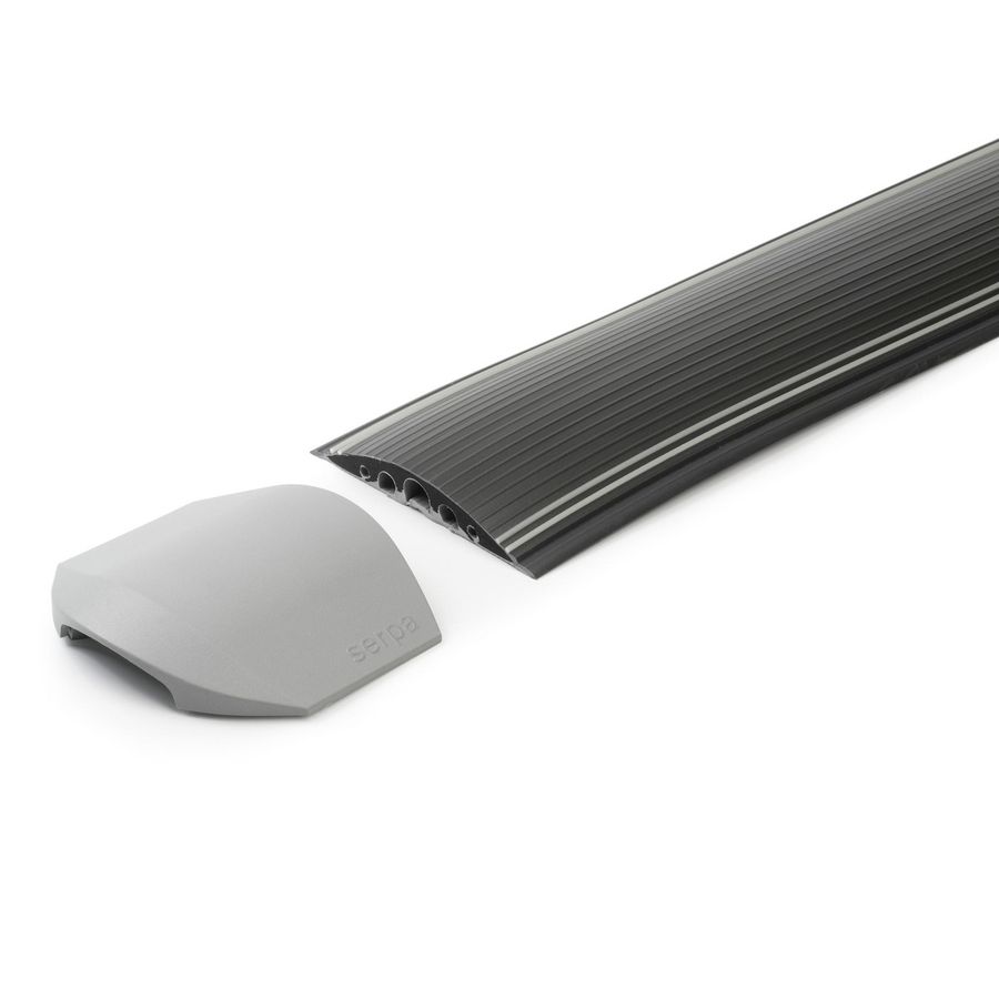 Serpa kabelgoot rubber B15 3m donkergrijs deksel