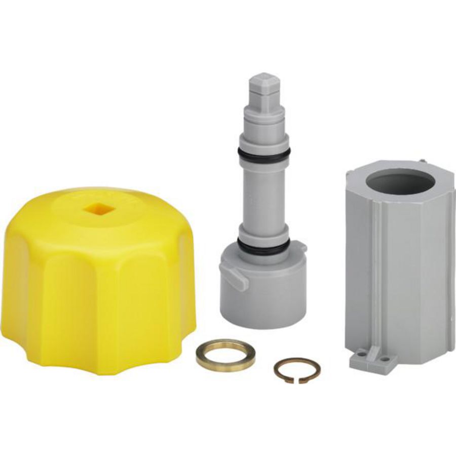 Draaigreep kunststof/geel