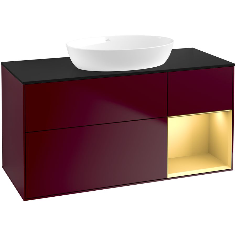 Wastafelonderkast Finion 1200x603x501mm Peony Matt Lacquer GA72HFHB